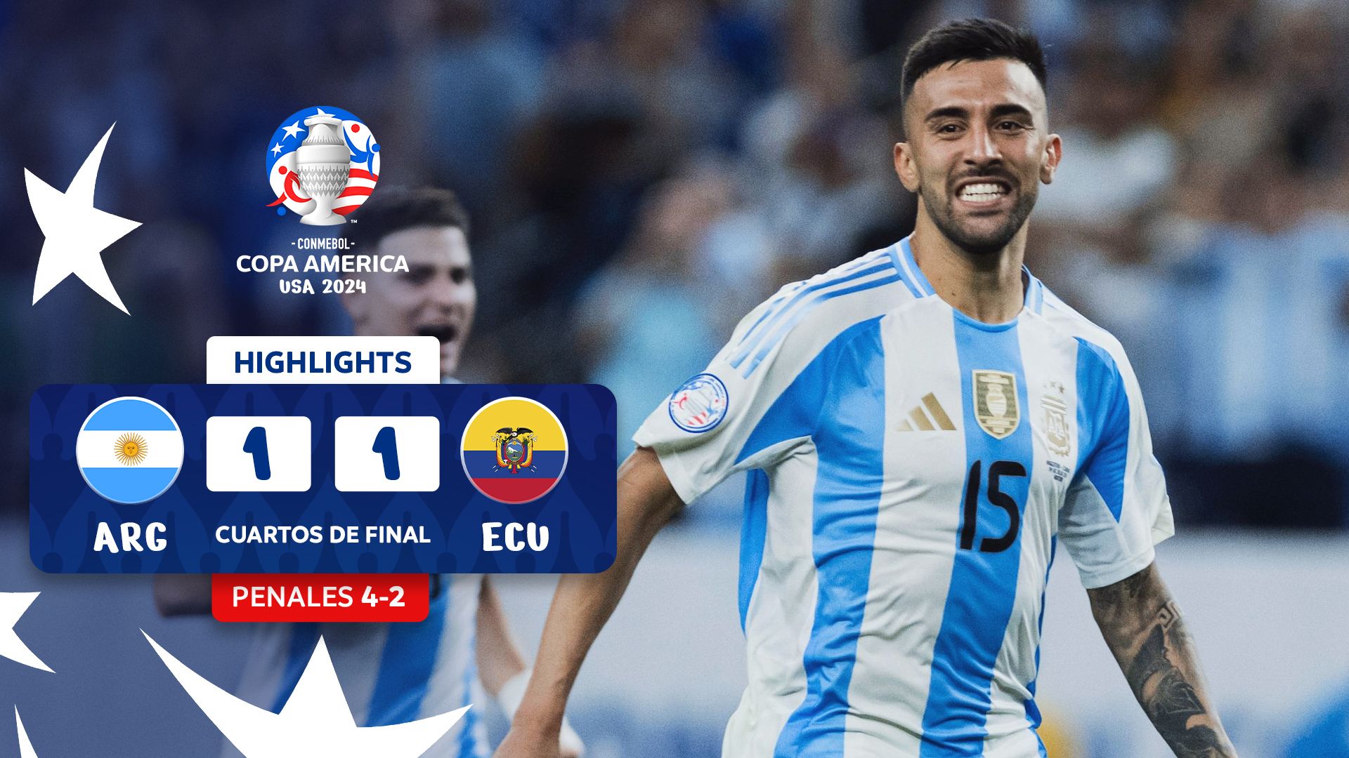 Mejores Momentos: Argentina (4) 1-1 (2) Ecuador | CONMEBOL Copa América USA 2024™ 