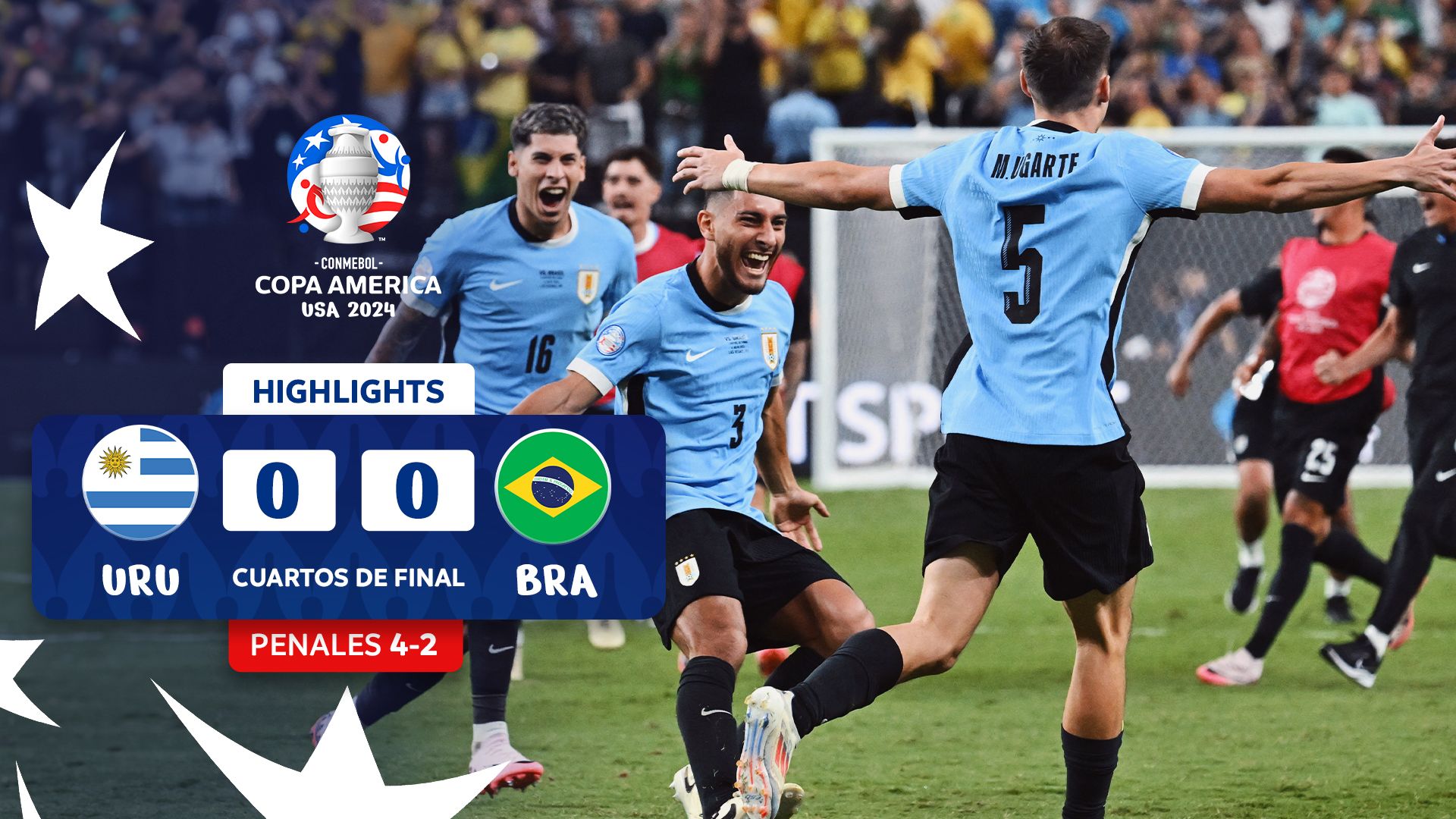 Mejores Momentos: Uruguay (4) 0-0 (2) Brasil | CONMEBOL Copa América USA 2024™ 