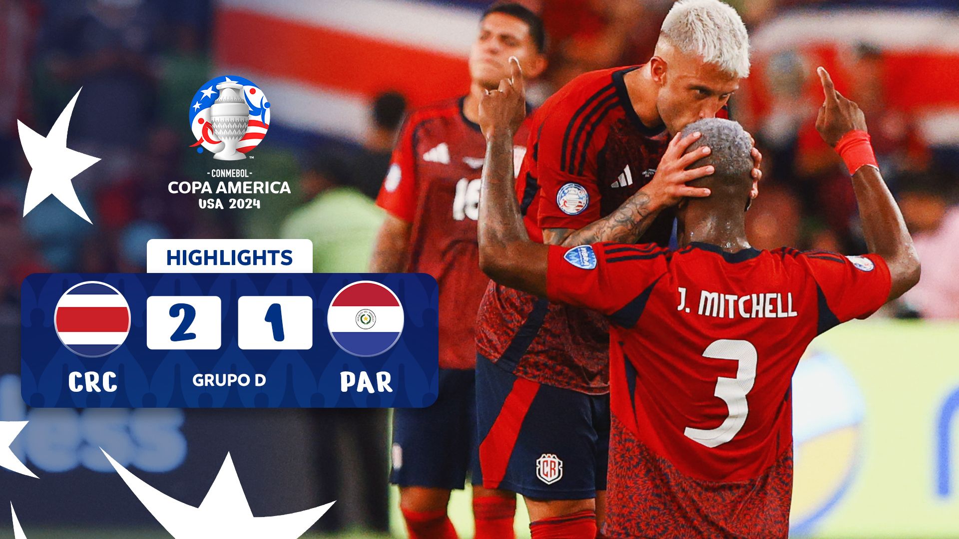 Melhores Momentos: Costa Rica 2-1 Paraguai | CONMEBOL Copa América USA 2024™ 