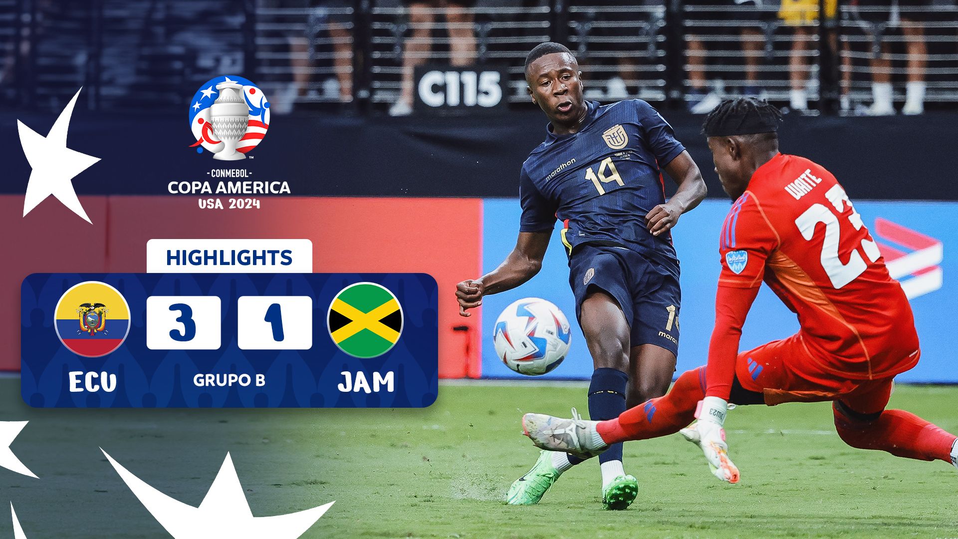 Match Highlights: Ecuador 3-1 Jamaica | CONMEBOL Copa América USA 2024™