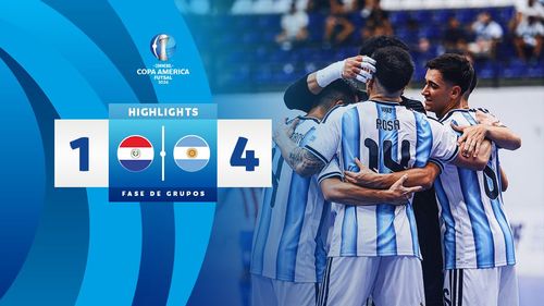 Thumbnail do vídeo: PARAGUAI 1 - 4 ARGENTINA | MELHORES MOMENTOS | CONMEBOL COPA AMÉRICA FUTSAL 2026™