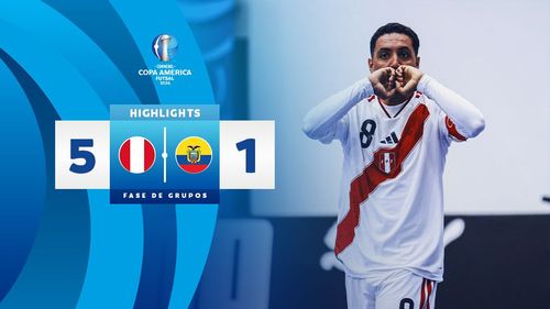 Thumbnail do vídeo: PERU 5–1 EQUADOR | MELHORES MOMENTOS | CONMEBOL COPA AMÉRICA FUTSAL 2026™