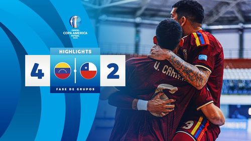 Thumbnail do vídeo: VENEZUELA 4–2 CHILE | MELHORES MOMENTOS | CONMEBOL COPA AMÉRICA FUTSAL 2026™