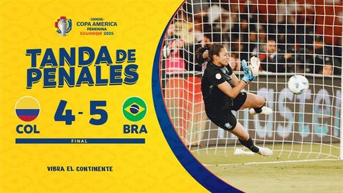 Thumbnail do vídeo: COLOMBIA 4-5 BRASIL | TANDA DE PENALES COMPLETA | CONMEBOL Copa América Femenina 2025™
