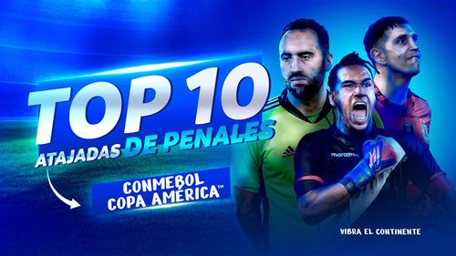 Thumbnail do vídeo: Top 10 ATAJADAS DE PENALES en la CONMEBOL Copa América™