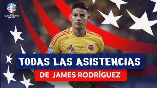 Thumbnail do vídeo: TODAS LAS 6 ASISTENCIAS DE JAMES RODRÍGUEZ | CONMEBOL COPA AMÉRICA USA 2024™